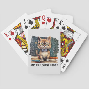 Katter, regel, skoldroppar casinokort