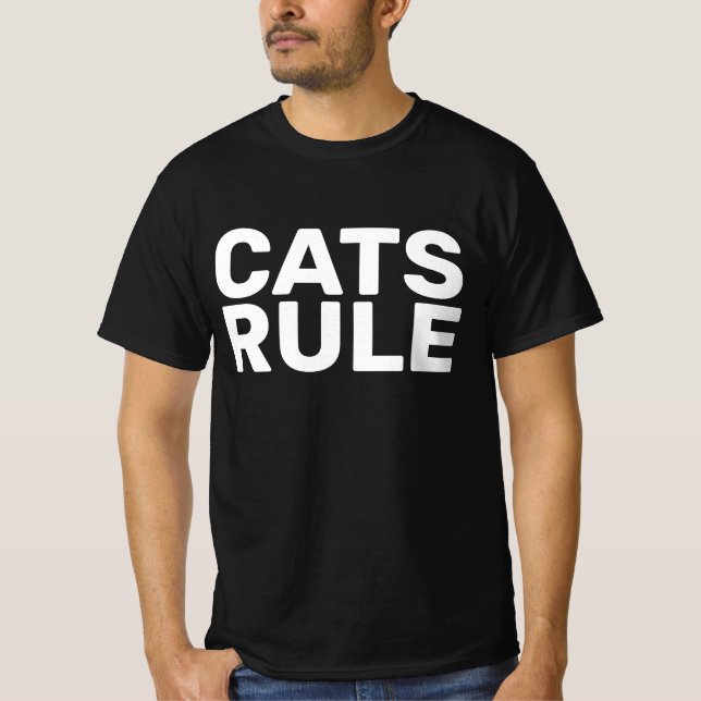 KATTER REGERAR KATT-T-SHIRT T SHIRT (Framsida)