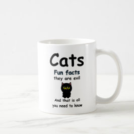 Katter Roligt Facts De är onda Kaffemugg