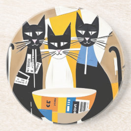 Katter - Sandstone Drink Underlägg