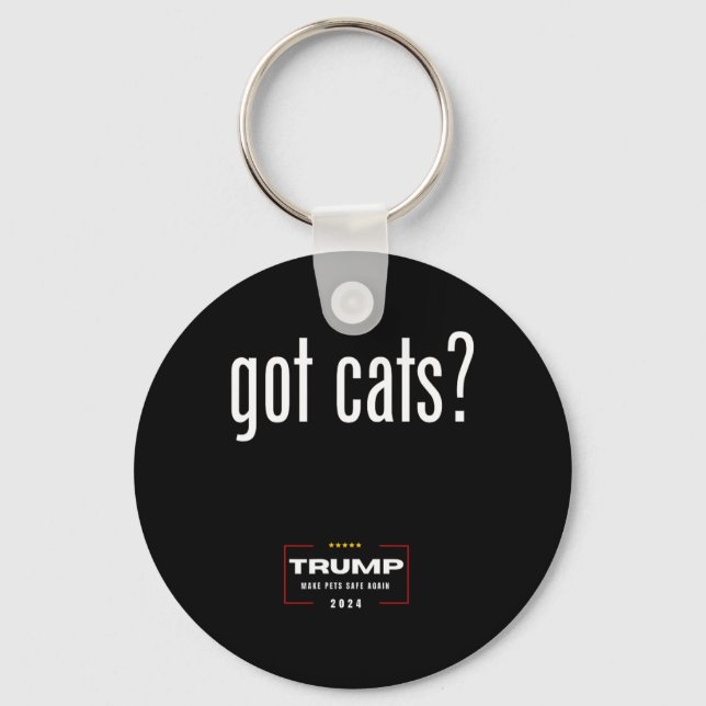 Katter som äter hundars katter - Trump gör husdjur Nyckelring (Framsida)