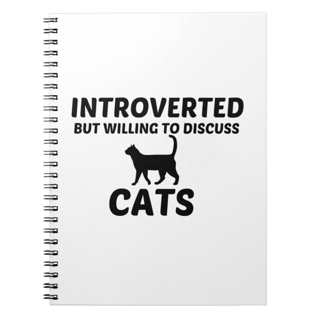 KATTER SOM INTROVERTERATS MEN SOM VILL DISKUTERA ANTECKNINGSBOK (Framsidan)