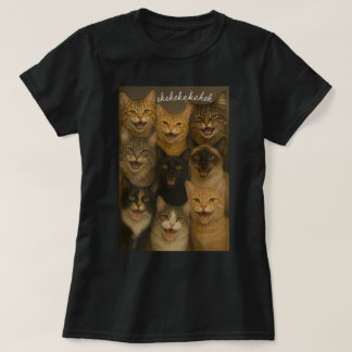 Katter som kacklar, kvittrar, ekekek t shirt