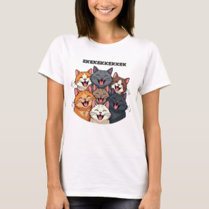 Katter som kacklar, kvittrar, ekekek t shirt