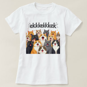 Katter som kacklar, kvittrar, ekekek t shirt