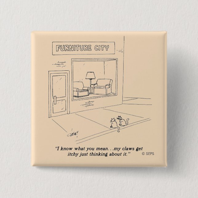 Katter som klöser möblemang knapp (Framsida)