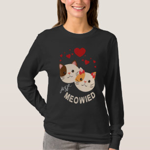 Katter som kramar varandra glädjefull bröllopsdag t shirt