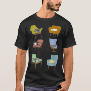 Katter som lejar på moderna mässor i mitten av årh t shirt