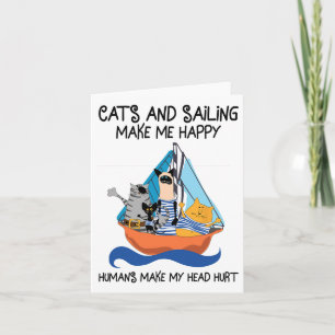 Katter som seglar gör mig glad segelbåtsankare Sai Kort