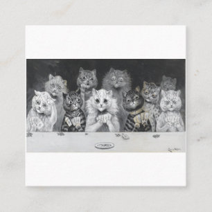 Katter som spelar kort - Louis Wain