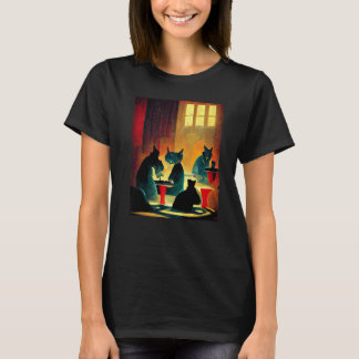 Katter som spelar kortpoker t shirt