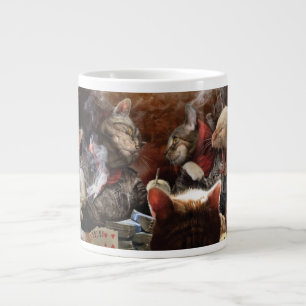 Katter som spelar poker jumbo mugg