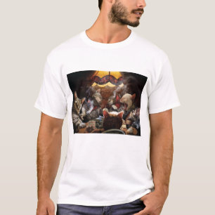 Katter som spelar poker t shirt