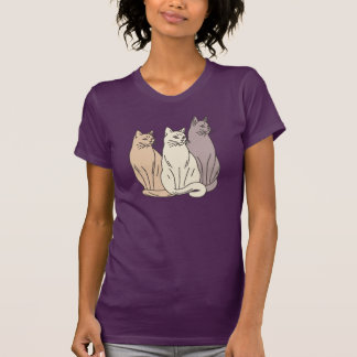 Katter som väntar minimalistisk illustration t shirt