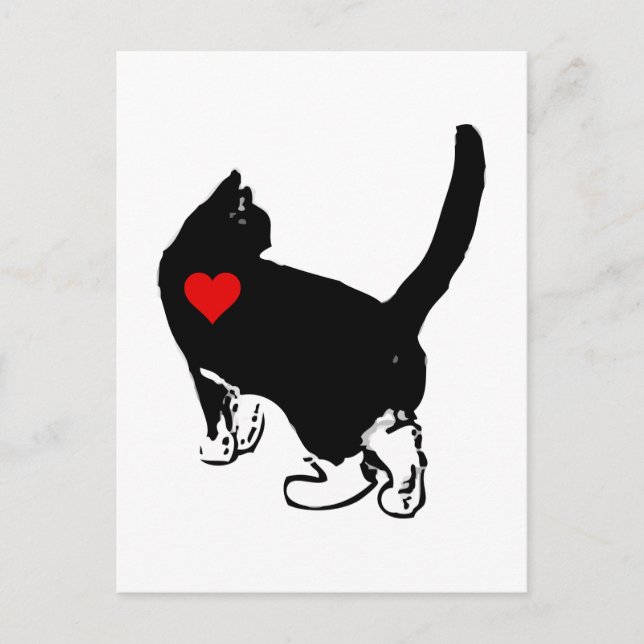 Katter som visar kärlek vykort (Framsida)