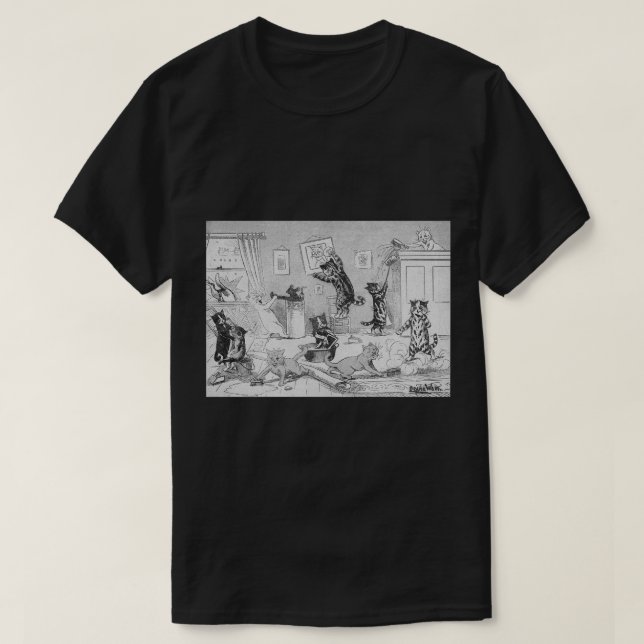Katter Städning i Vår, Louis Wain Tee (Design framsida)