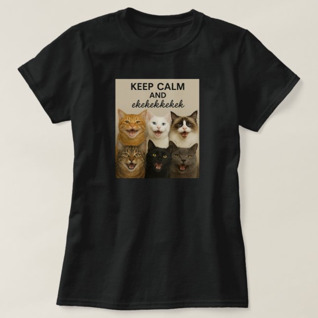 Katter, strykning, ekek t shirt (Design framsida)
