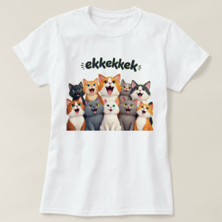 Katter, strykning, ekek t shirt