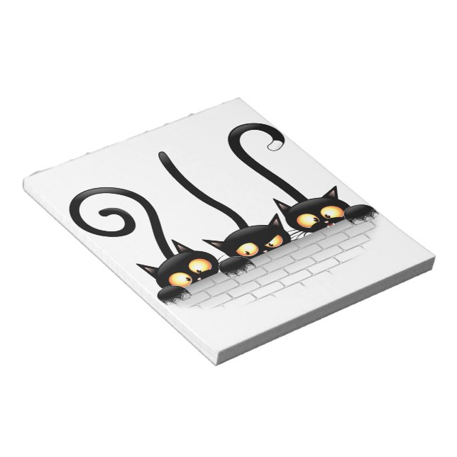 Katter, stygga, lekfulla och funna tecken anteckningsblock (Vinklad)