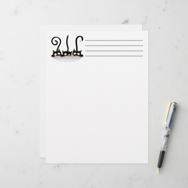 Katter, stygga, lekfulla och funna tecken brevhuvud (Fram/Back In Situ)