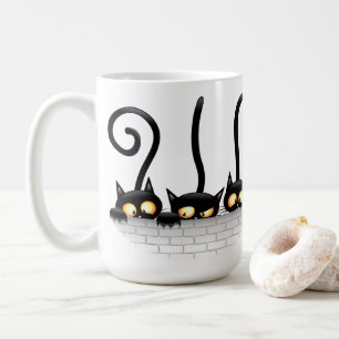 Katter, stygga, lekfulla och funna tecken kaffemugg