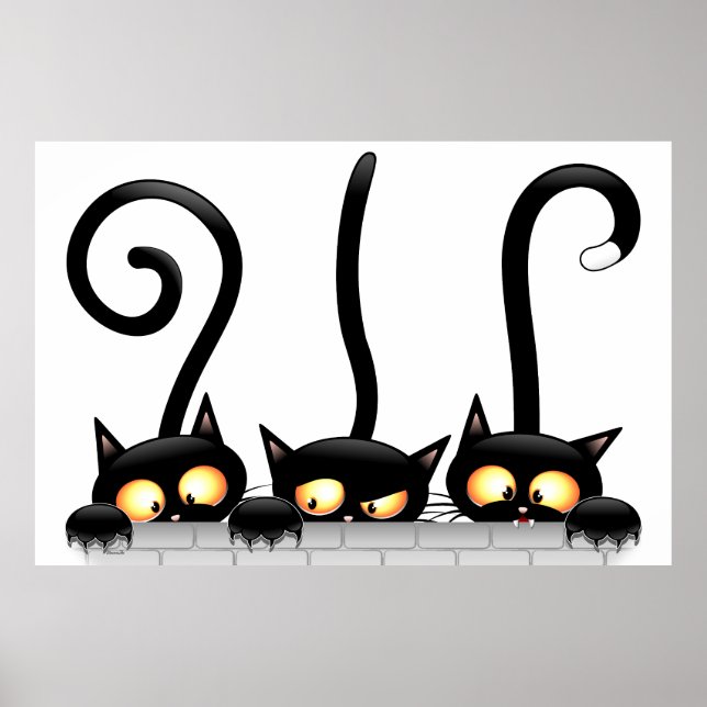 Katter, stygga, lekfulla och funna tecken poster (Framsidan)