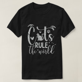 Katter styr världen t shirt