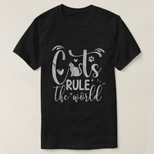 Katter styr världen t shirt