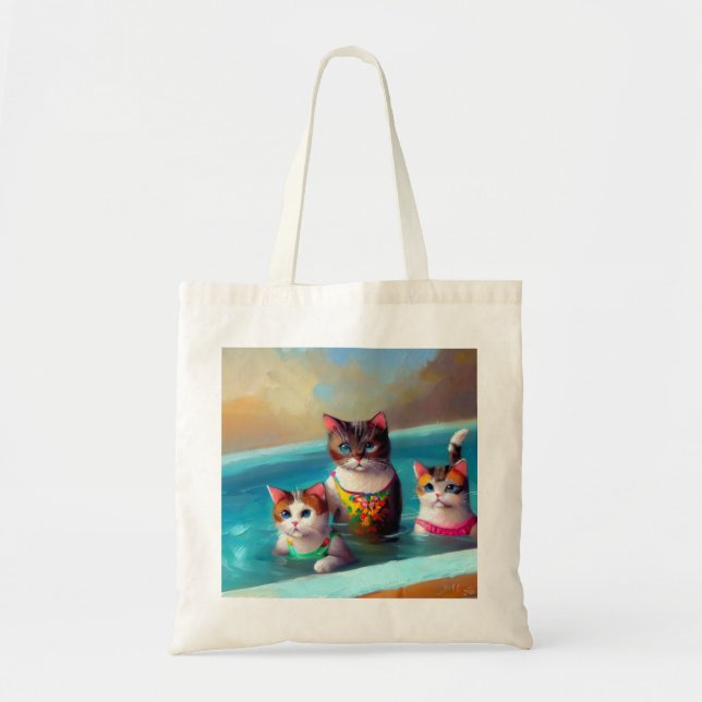 Katter Swimming Tygkasse (Framsidan)