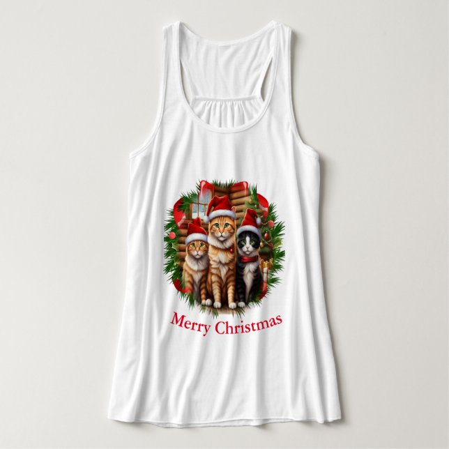 Katter t-shirts linne med racerback  (Design framsida)