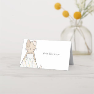 Katter tema bröllop baby shower placeringskort