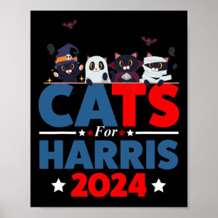 Katter till Harris 2024 - Kamala Harris Halloween Poster