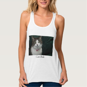 Katter Tittar på Du Tittar på mig-Tanktopet Linne Med Racerback