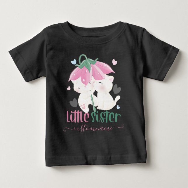 Katter under Flower Paraplla Anpassningsbar Little T Shirt (Framsida)