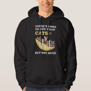 Katter uppströms paraplyet Kattunge Pet Humor Hoodie