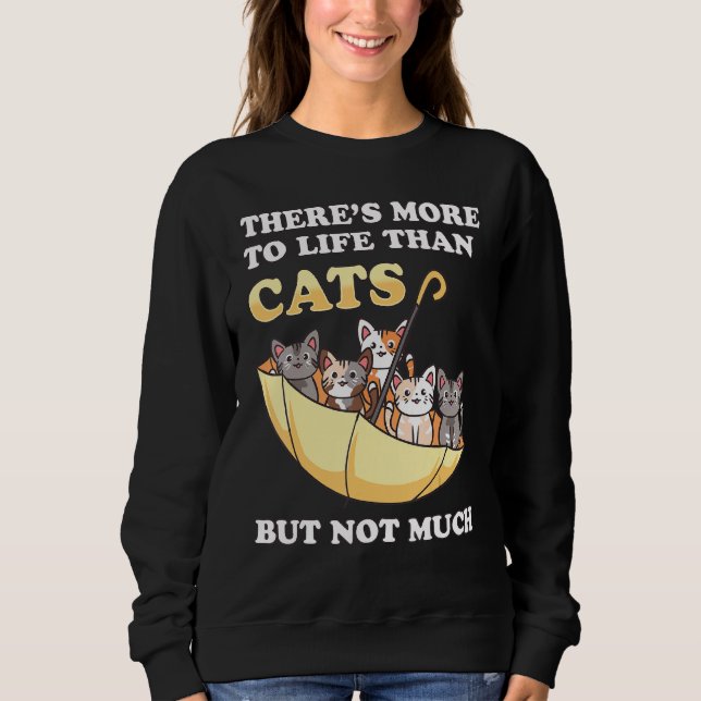 Katter uppströms paraplyet Kattunge Pet Humor T Shirt (Framsida)