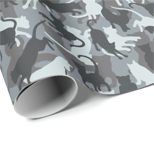 Katter Urban camouflage presentpapper (Rullad Hörn)