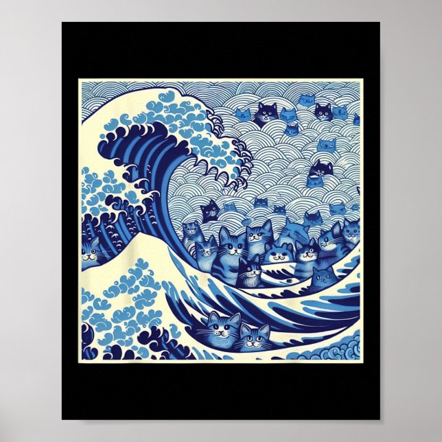 Katter, våg för Kamala Funny Cat Dam Poster (Framsidan)