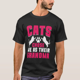 Katter Valde Mig Som Deras Mormor Katt Mormor T Shirt