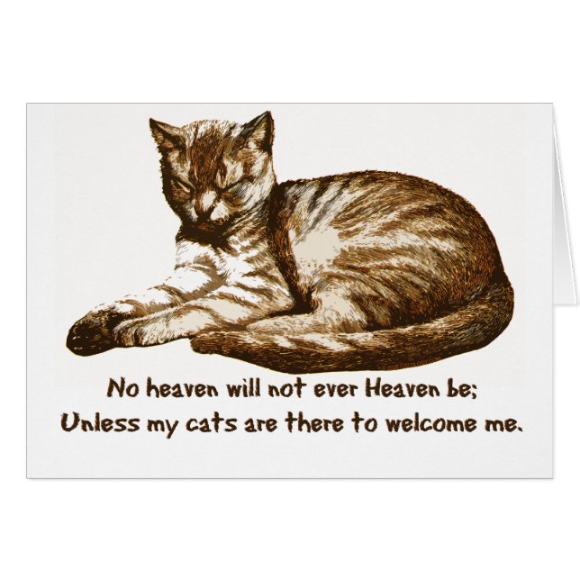 Katter välkomnar mig hälsningskort (Framsidan Horizontal)