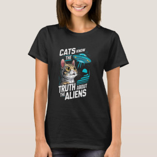 Katter vet sanningen om den utomjordiska kattkonsp t shirt