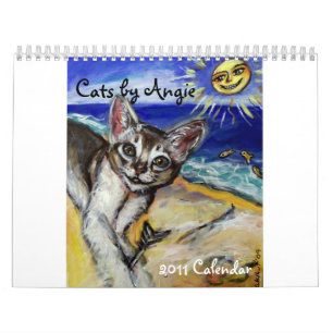 Katter vid den Angie 2011 kalendern Kalender