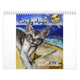 Katter vid den Angie 2011 kalendern Kalender