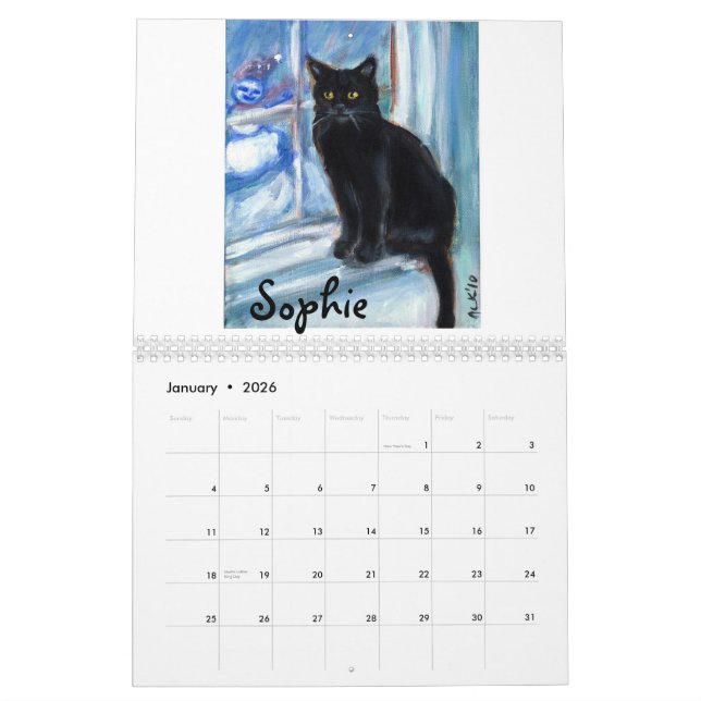 Katter vid den Angie 2011 kalendern Kalender (Jan 2026)