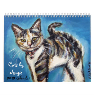 Katter vid den Angie 2012 kalendern Kalender