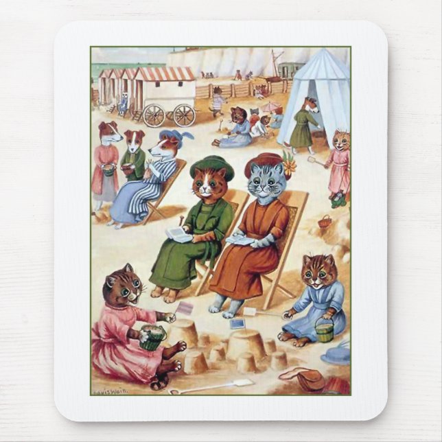 Katter vid stranden av Louis Wain Musmatta (Framsidan)