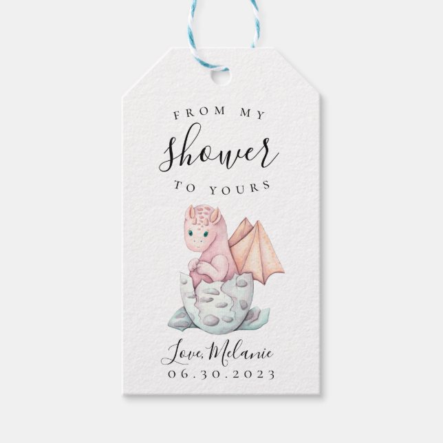 Kattera draken från min skugga till din Märkre Presentetikett (Framsidan)