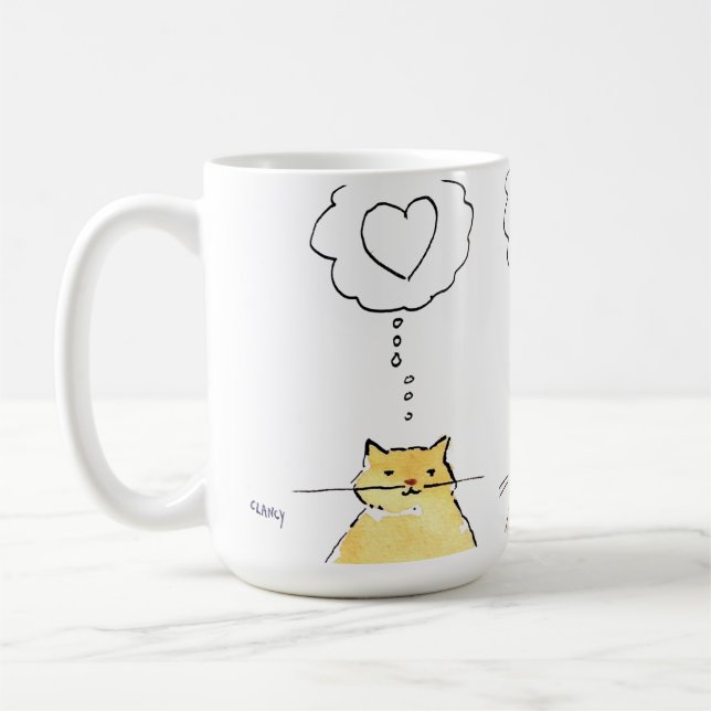 KatterÄlskarKärlekMöss Kaffemugg (Vänster)