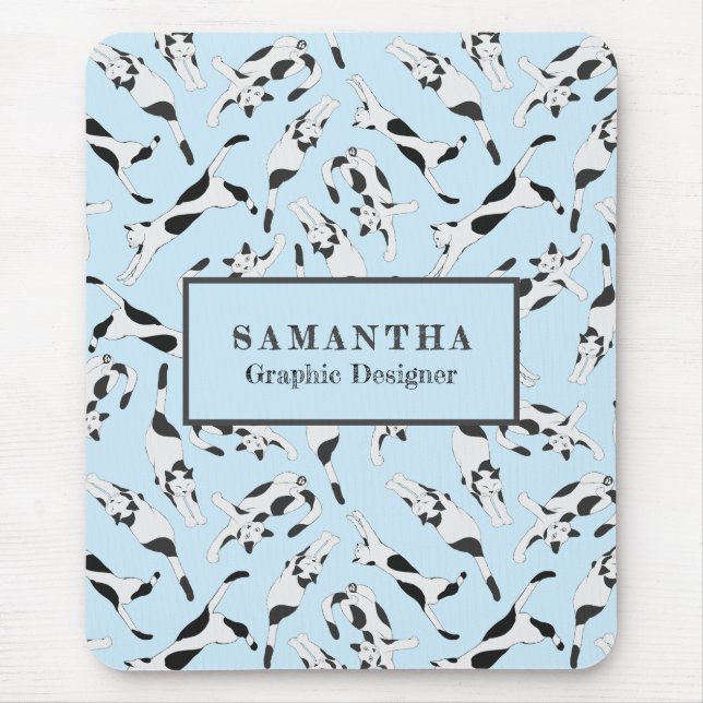 Katterna från cadstudios Min Planner Baby Blue Musmatta (Framsidan)
