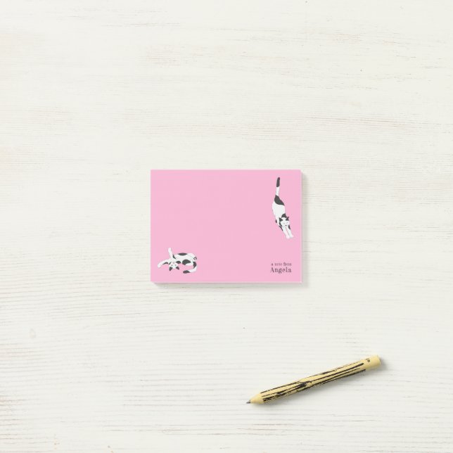 Katterna från cadstudios Rosa Post-it Block (On Desk)